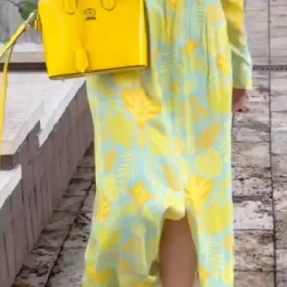 FAB NEVER FULLY DRESSED - ANGIE DRESS in BLUE PALM PRINT - US16 - NEW WITH TAGS! - Picture 7 of 13